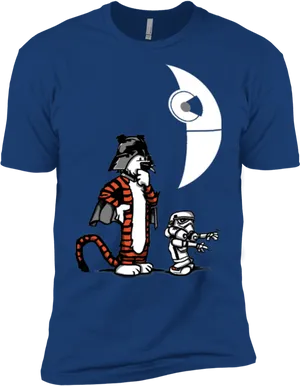 Calvinand Hobbes Star Wars Crossover T Shirt PNG Image