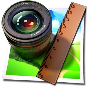 Camera Lens Ruler Graphic Design PNG Image