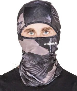 Camo Balaclava Man PNG Image