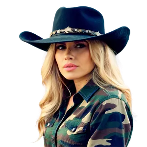 Camo Cowgirl Hat Png Ivi PNG Image