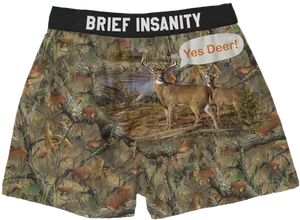 Camo Deer Boxer Briefs PNG Image