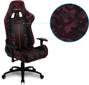 Camo Gaming Chair Thunder X3 PNG Image