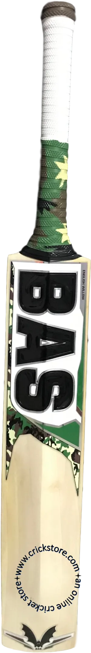 Camo Grip Cricket Bat PNG Image