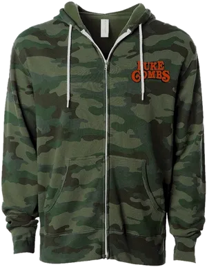 Camo Hoodie Luke Combs Logo PNG Image