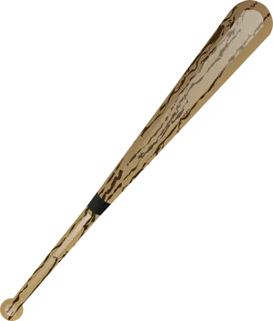 Camo Pattern Baseball Bat PNG Image