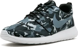 Camo Print Nike Running Shoe PNG Image