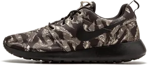 Camo Print Running Shoe PNG Image