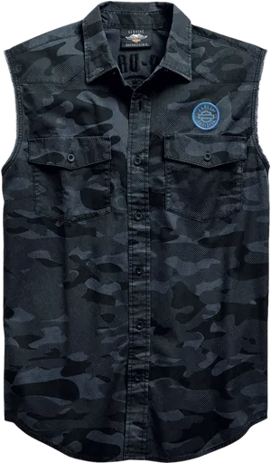 Camo Sleeveless Shirt PNG Image