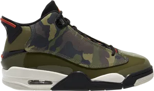 Camo Sneaker Profile View PNG Image