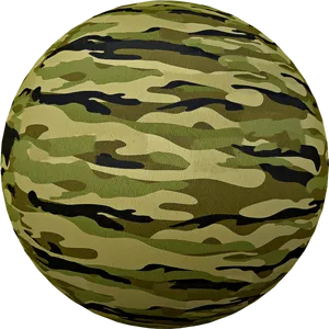 Camouflage Pattern Sphere PNG Image