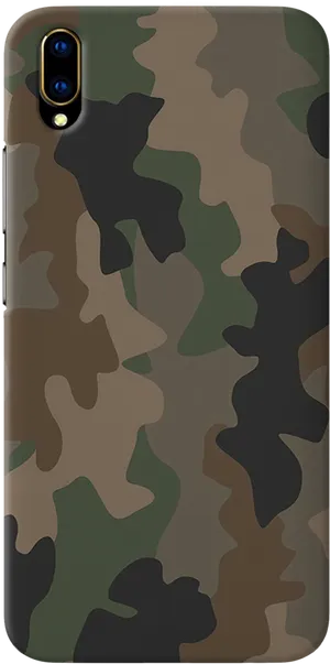 Camouflage Phone Case Design PNG Image