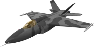 Camouflaged_ Jet_ Fighter_ In_ Flight.png PNG Image