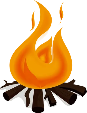 Campfire Vector Art PNG Image