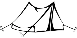 Camping Tent Silhouette PNG Image