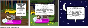 Camping Themed Comic Strip PNG Image