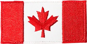 Canada Flag Embroidered Patch PNG Image