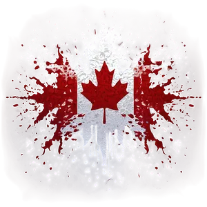 Canada Flag In Splatter Art Png 60 PNG Image