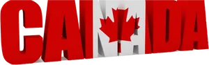 Canada3 D Text Flag PNG Image