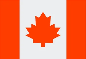 Canadian Flag Red White Maple Leaf PNG Image