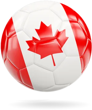 Canadian Flag Soccer Ball PNG Image