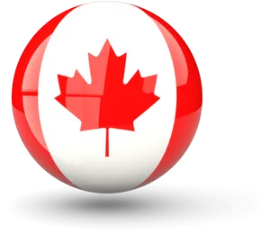 Canadian Flag Sphere Graphic PNG Image