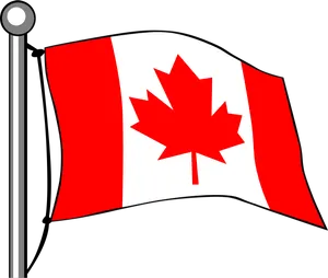 Canadian Flag Waving PNG Image