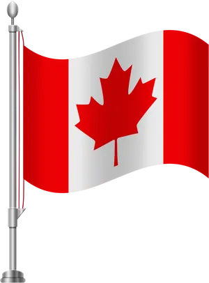 Canadian Flag Waving PNG Image