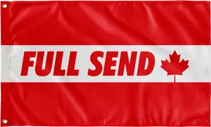 Canadian Full Send Flag PNG Image