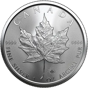 Canadian Silver Maple Leaf Coin PNG Image