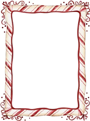 Candy Cane Christmas Border PNG Image