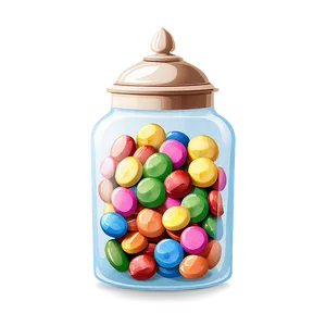 Candy Jar Illustration Png Piv52 PNG Image