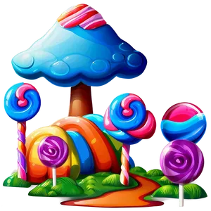 Candy Land Fantasy Landscape Png 06202024 PNG Image