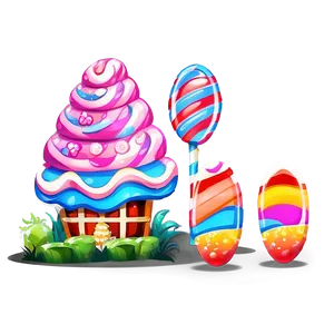 Candy Land Fantasy Landscape Png Gfg9 PNG Image