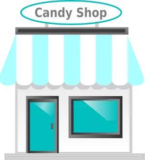 Candy Shop Facade Vector PNG Image