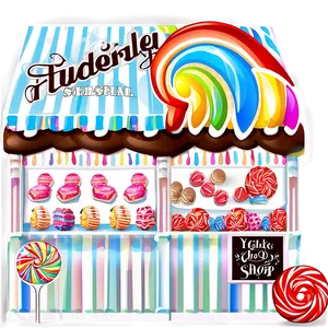 Candy Shop Graphic Png Mme PNG Image