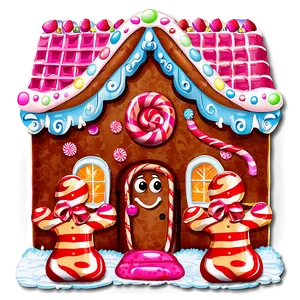 Candyland Gingerbread House Png Jnt PNG Image