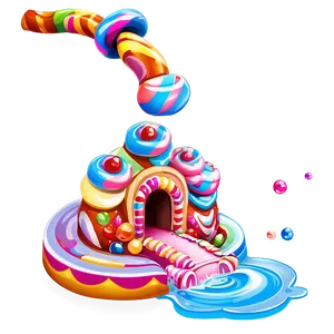 Candyland Sweet Splash Falls Png Yve75 PNG Image