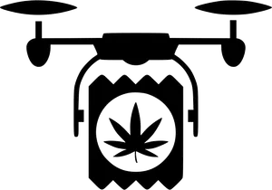 Cannabis Leaf Drone Icon PNG Image