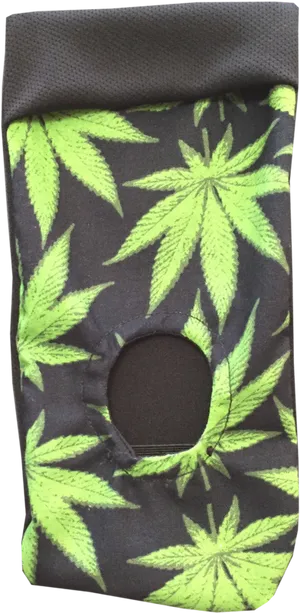 Cannabis Leaf Fabric Pattern PNG Image