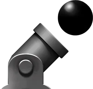 Cannonand Cannonball Graphic PNG Image