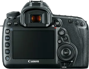 Canon D S L R Camera Back View PNG Image