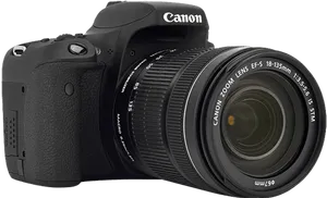 Canon D S L R Camerawith Zoom Lens PNG Image