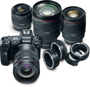 Canon E O S R Cameraand Lenses PNG Image