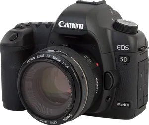 Canon E O S5 D Mark I Iwith Lens PNG Image