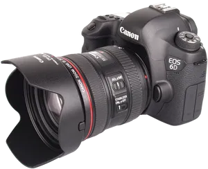 Canon E O S6 D D S L R Camerawith Lens PNG Image