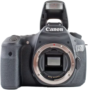 Canon E O S60 D D S L R Camera Body PNG Image