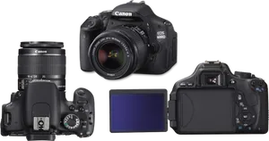 Canon E O S600 D D S L R Cameraand Lenses PNG Image