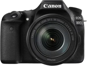 Canon E O S80 D D S L R Camera PNG Image