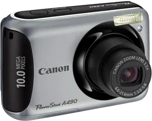 Canon Power Shot A490 Digital Camera PNG Image