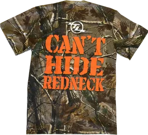 Cant Hide Redneck Camouflage Shirt PNG Image